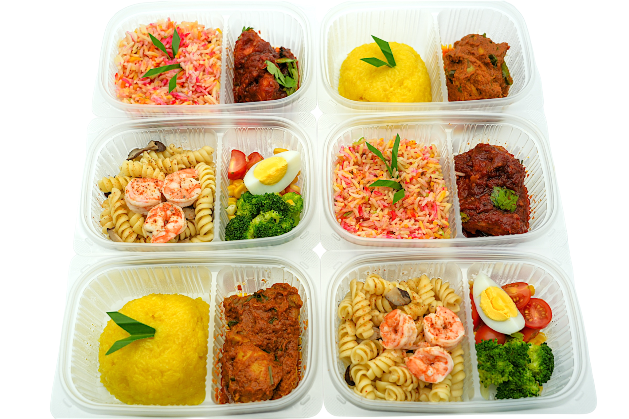 RT-750-2C 750ml 2-compartment takeaway lunch box container
